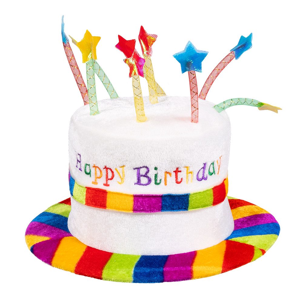 Kinderhoed Happy Birthday Rainbow Cake β Feesthoed (56 cm) - Afbeelding 2