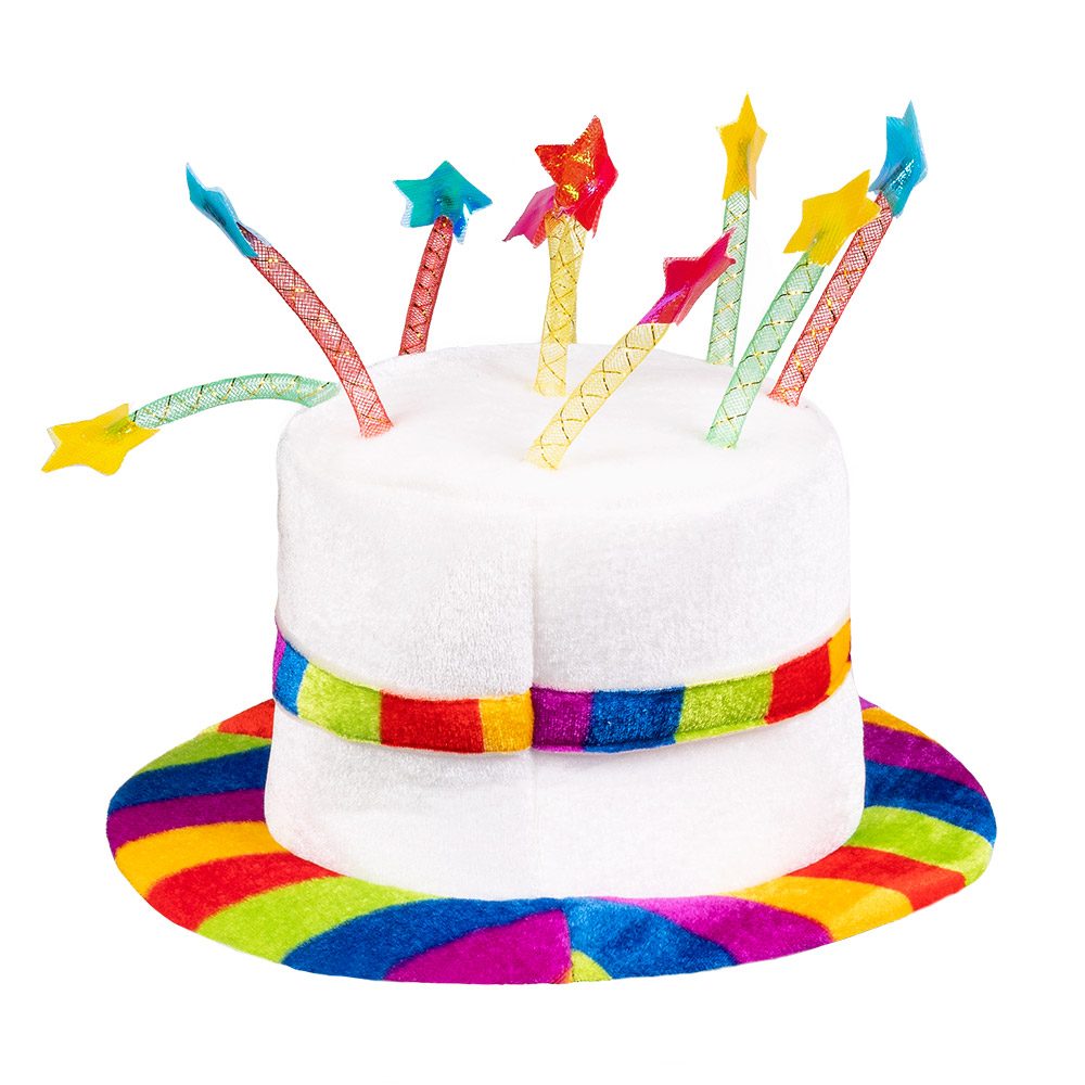 Kinderhoed Happy Birthday Rainbow Cake β Feesthoed (56 cm) - Afbeelding 3