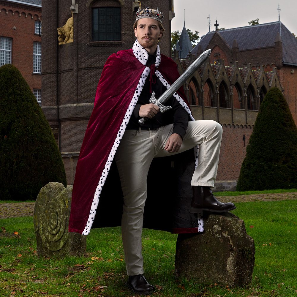 Set Majesteit – Koningsmantel & Hoed (Volwassenen) - Afbeelding 3