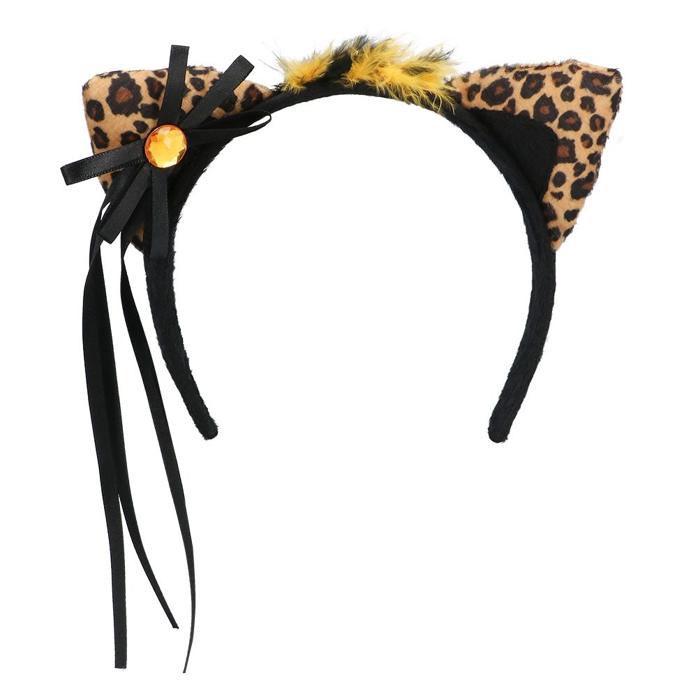 Dieren Accessoire Set Dames β Tijger/Luipaard (Diadeem, Staart, Choker & Armbanden) - Afbeelding 8
