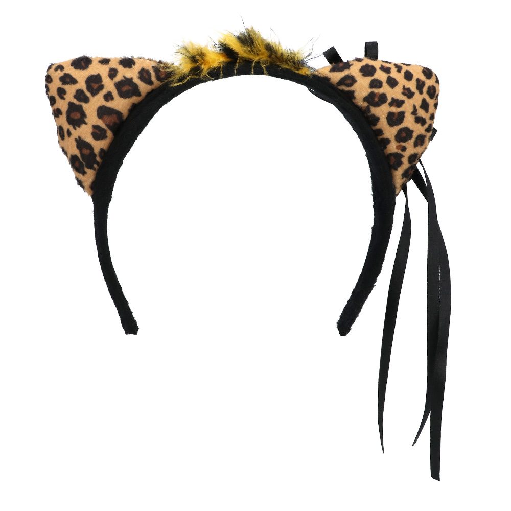 Dieren Accessoire Set Dames β Tijger/Luipaard (Diadeem, Staart, Choker & Armbanden) - Afbeelding 7