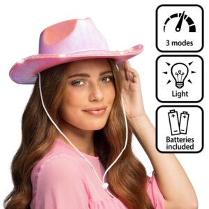 led cowboyhoed roze