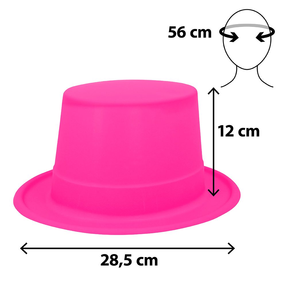 Neonroze feesthoed UV – topper hoed roze - Afbeelding 2