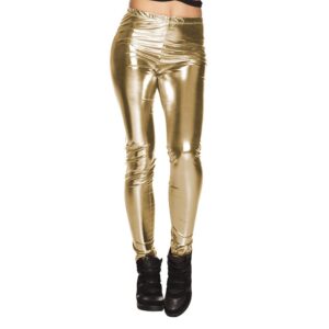 metallic legging goud
