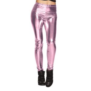 metallic legging lichtroze
