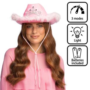 led cowboyhoed roze