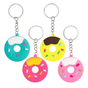 donut sleutelhangers set 4 stuks