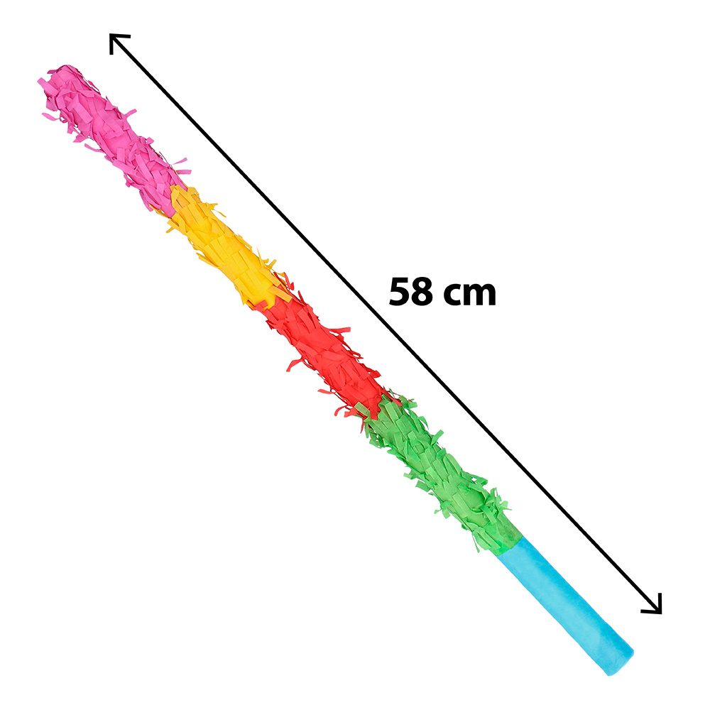 Piñatastok Fiesta kopen – kleurrijke piñata stok 58 cm - Afbeelding 2
