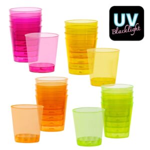 neon shotglaasjes set 20 stuks
