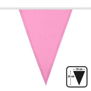 vlaggenlijn lichtroze polyester