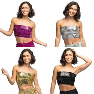 pailletten bandeau top